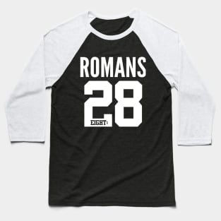 Romans 8:28 Bible Scripture Verse Christian Baseball T-Shirt